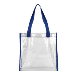Matterhorn Clear Vinyl Stadium Compliant Tote Bags (Q985711) 7 Matterhorn Clear Vinyl Stadium Compliant Tote Bags (Q985711) -Qualityimprint Shop Q985711 clear royalblue totebags with logo 2